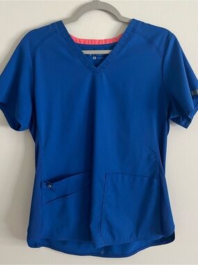 Med Couture Royal Blue Scrub Top